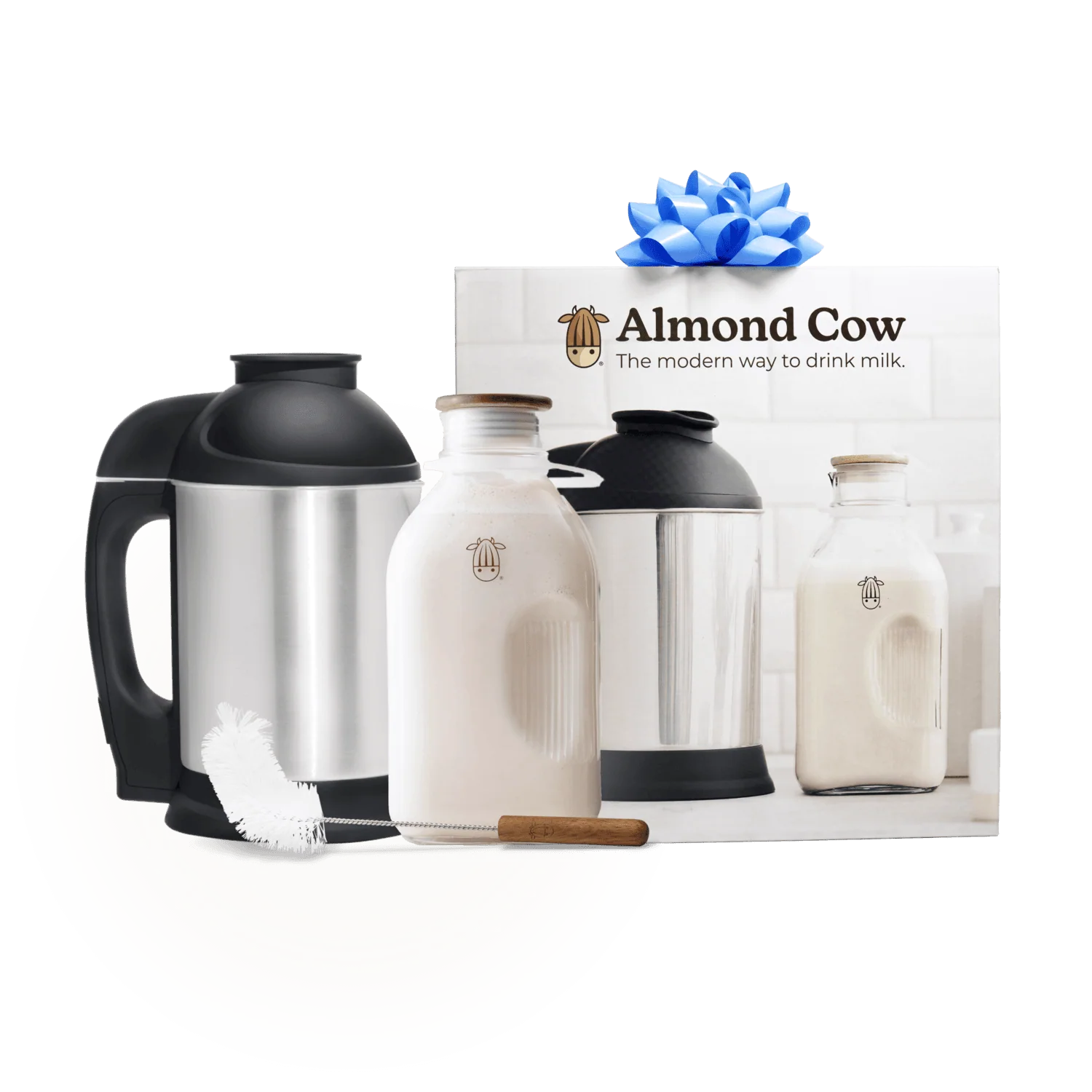 Almond Cow Essentials Bundle (Set) | Plant-Based Nut Milk Machine & Glass Jug for Fresh Homemade Milk